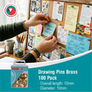 Parrot Drawing Pins Brass Pack 100 - image 04