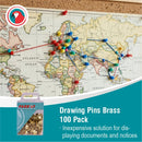 Parrot Drawing Pins Brass Pack 100 - image 07