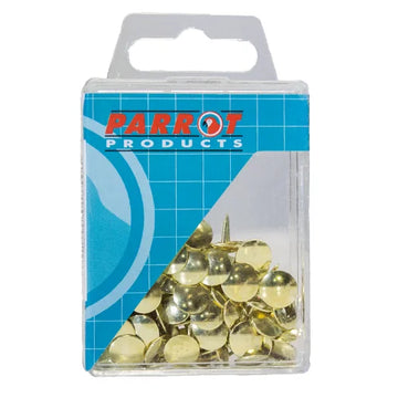 Parrot Drawing Pins Brass Pack 100 - image 01
