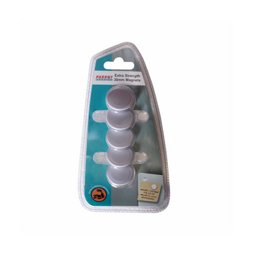 Image of Magnets Circle Extra Strong 30Mm (5/Card) White