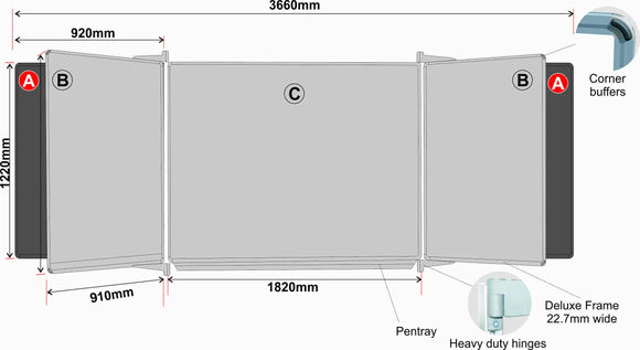 Parrot Educational Board Side Panel 1220x1220 Mag White Squares - image 01