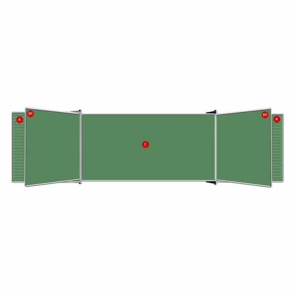 Parrot Educational Board Side Panel 1220x1220 Non-Mag Chalk Lines - image 02