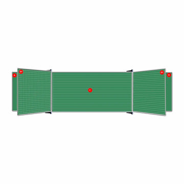 Parrot Edu Bd S/Leaf 1220x1210 Non-Mag Chalk Lines 1 Si - image 01
