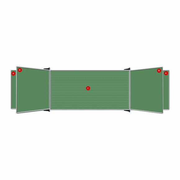 Parrot Edu Bd Centre Panel 2420x1220 Non-Mag Chalk Lines - image 01
