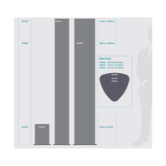 Image of Sign Frame 300X1800Mm Triangular Tower
