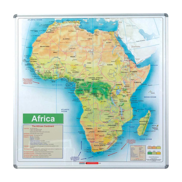 Parrot Edu Bd Map Africa 1230X1230mm Magnetic White - image 01