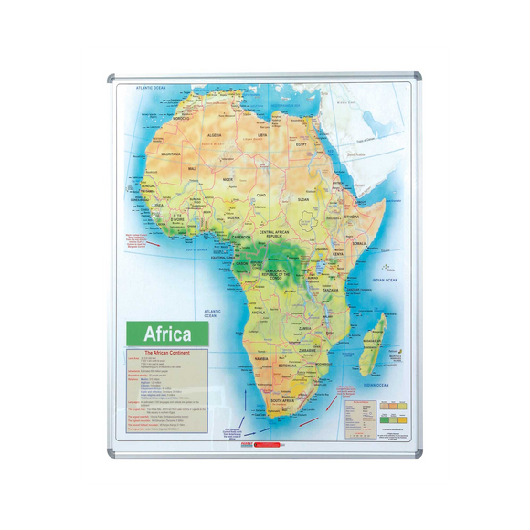Image of Edu Bd Map Africa 1230X920Mm Magnetic White