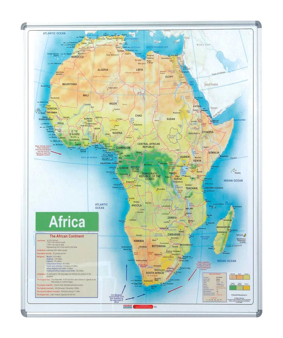 Parrot Edu Bd Map Africa 1230X920mm Magnetic White - image 01
