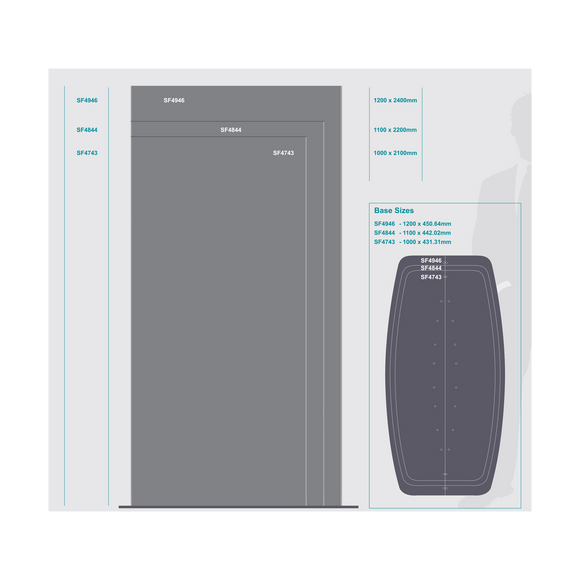 Image of Sign Frame 1000X2100Mm Dbl Sided Standing