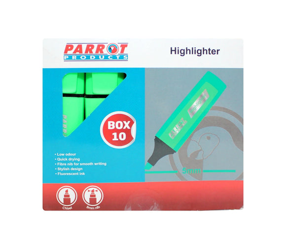 Parrot Marker Highlighter Box 10 Green - image 04