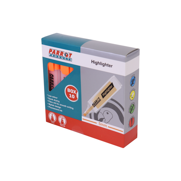 Image of Marker Highlighter Box 10 Orange