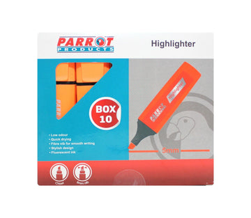 Parrot Marker Highlighter Box 10 Orange - image 01
