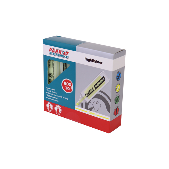 Image of Marker Highlighter Box 10 Yellow