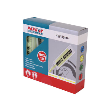 Parrot Marker Highlighter Box 10 Yellow - image 01