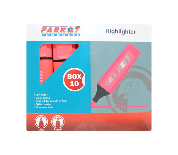 Parrot Marker Highlighter Box 10 Pink - image 02