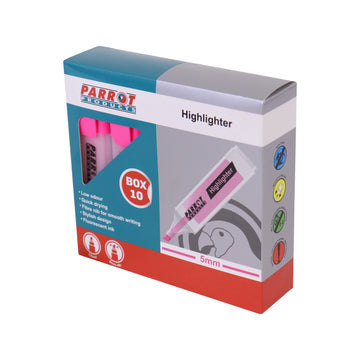 Parrot Marker Highlighter Box 10 Pink - image 01