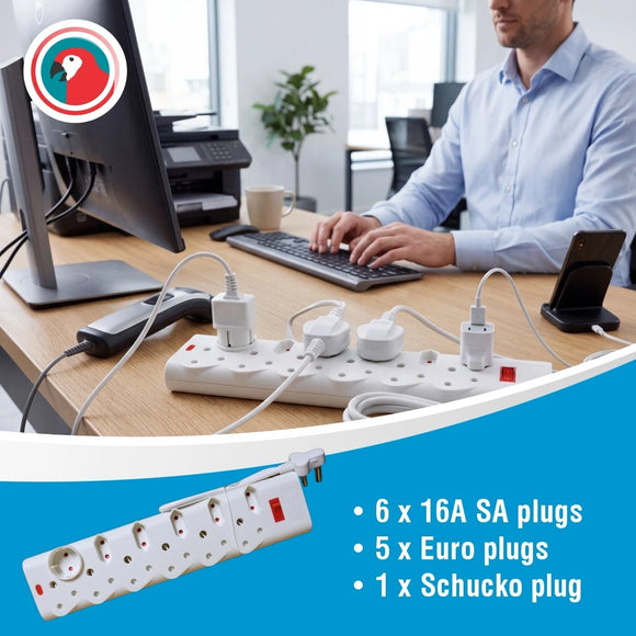 Parrot Plug - [6 X 16A Sa & 5 X Euro & 1 X Schucko Extender] - image 04