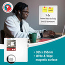 Parrot Whiteboard Tile Magnetic 355X355mm White - image 01