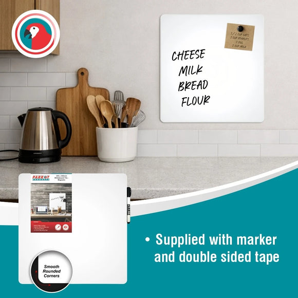 Parrot Whiteboard Tile Magnetic 355X355mm White - image 08