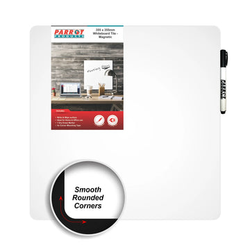 Parrot Whiteboard Tile Magnetic 355X355mm White - image 01