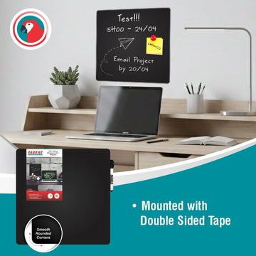 Parrot Whiteboard Tile Magnetic 355X355mm Black - image 02