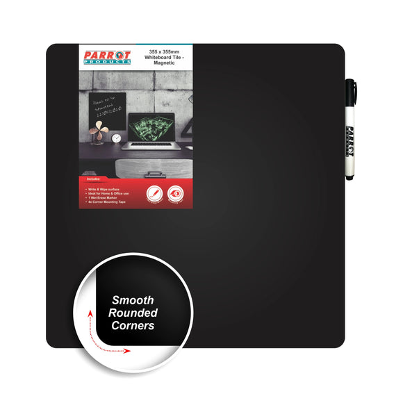 Parrot Whiteboard Tile Magnetic 355X355mm Black - image 08