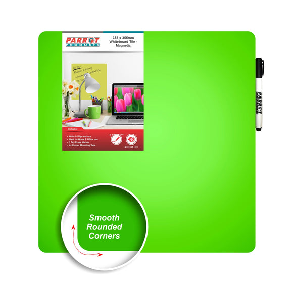 Parrot Whiteboard Tile Magnetic 355X355mm Green - image 04