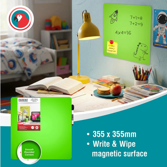 Parrot Whiteboard Tile Magnetic 355X355mm Green - image 07