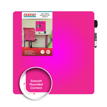 Parrot Whiteboard Tile Magnetic 355X355mm Pink - image 01
