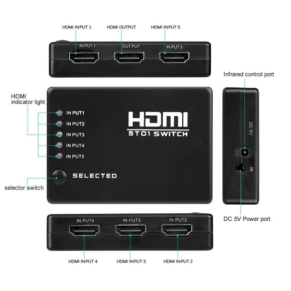 Parrot Adaptor - Hdmi Switch 5 To 1 - image 09