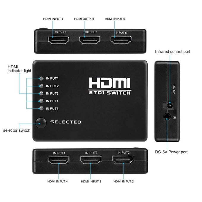 Parrot Adaptor - Hdmi Switch 5 To 1 - image 09