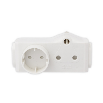 Image of Plug - [1X 16A Sa & 2 X Euro & 1 X Schucko Socket Adaptor]