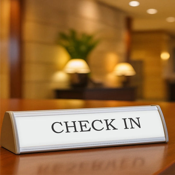 Parrot Sign Frame Desk Name Plate 280X50mm Double Sided - image 04