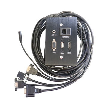Image of Adaptor - Wall Box Female Hdmi, Vga, Aux , Ethernet, Usb A Port