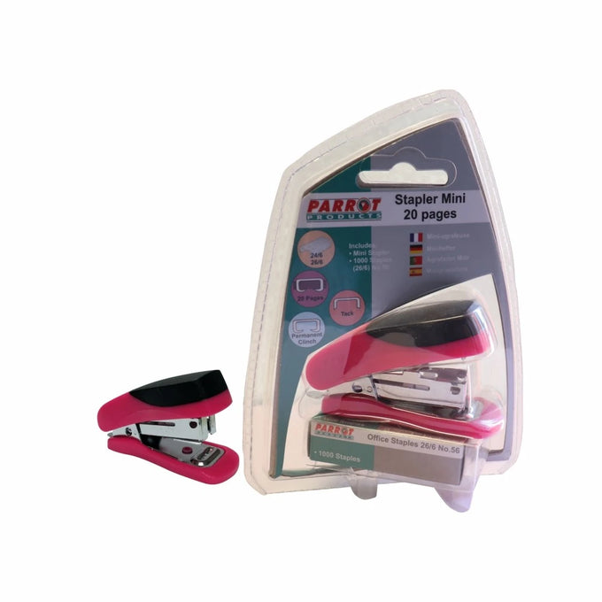 Parrot Stapler Plastic Mini Pink + Staples (1000X26/6) - image 07