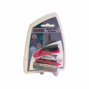 Parrot Stapler Plastic Mini Pink + Staples (1000X26/6) - image 01
