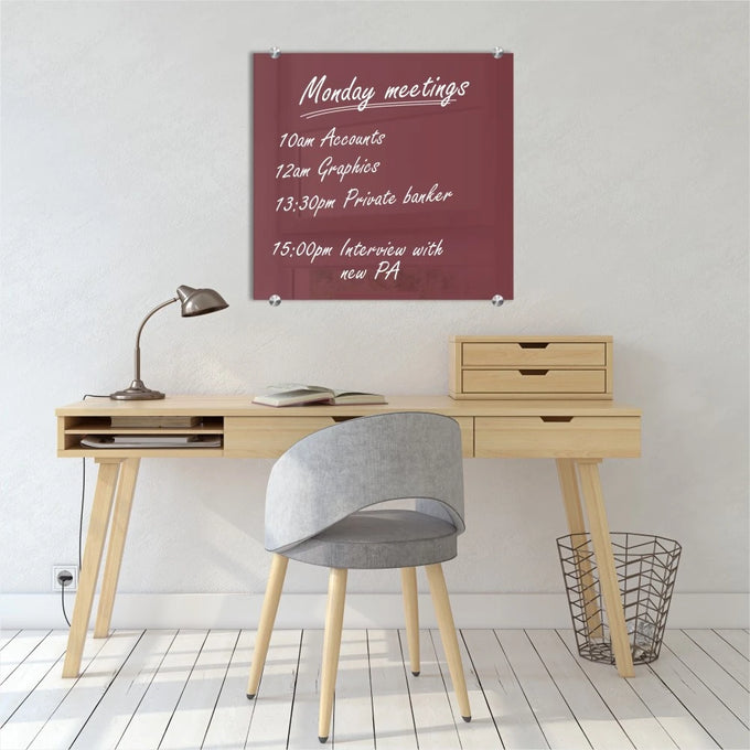 Parrot Decorative Glass Wall Tile 598mm X 650mm Purple Red - image 03