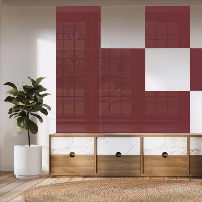 Parrot Decorative Glass Wall Tile 598mm X 650mm Purple Red - image 08