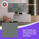 Parrot Decorative Glass Wall Tile 598mm X 650mm Mouse Grey - image 04