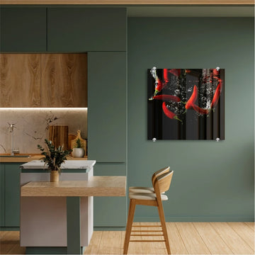 Parrot Decorative Glass Wall Tile 598mm X 650mm Chilli - image 01
