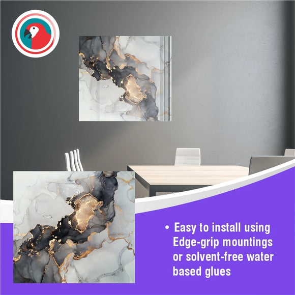 Parrot Decorative Glass Wall Tile 598mm X 650mm Ink Contrast - image 07