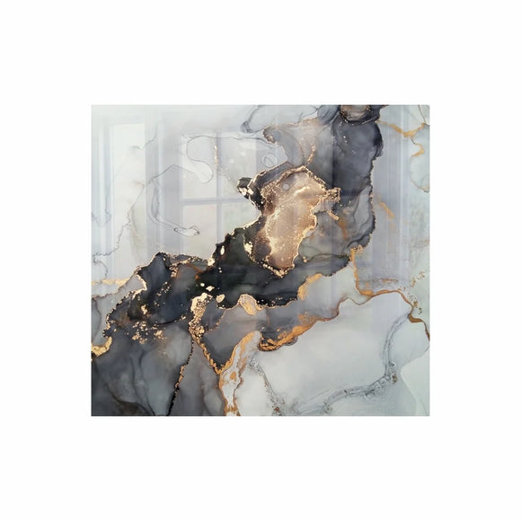 Parrot Decorative Glass Wall Tile 598mm X 650mm Ink Contrast - image 01