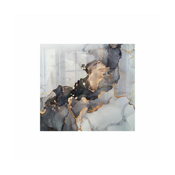 Image of Decorative Glass Wall Tile 598Mm X 650Mm Ink Contrast