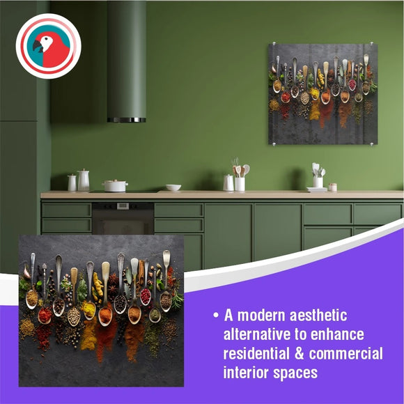 Parrot Decorative Glass Wall Tile 598mm X 650mm Spices - image 04
