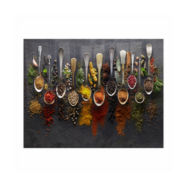 Image of Decorative Glass Wall Tile 898Mm X 700Mm Spices