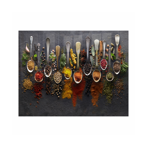 Image of Decorative Glass Wall Tile 898Mm X 700Mm Spices