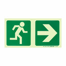 Parrot Photoluminescent 190mm Safety Sign -E1-Running Man+Arrow Right - image 05