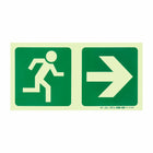 Parrot Photoluminescent 190mm Safety Sign -E1-Running Man+Arrow Right - image 05