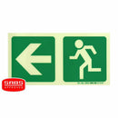Parrot Photoluminescent 190mm Safety Sign -E2-Arrow Left+Running Man - image 03