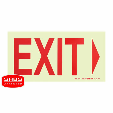 Parrot Photoluminescent 190mm Safety Sign -E4-Exit+Arrow Right - image 01